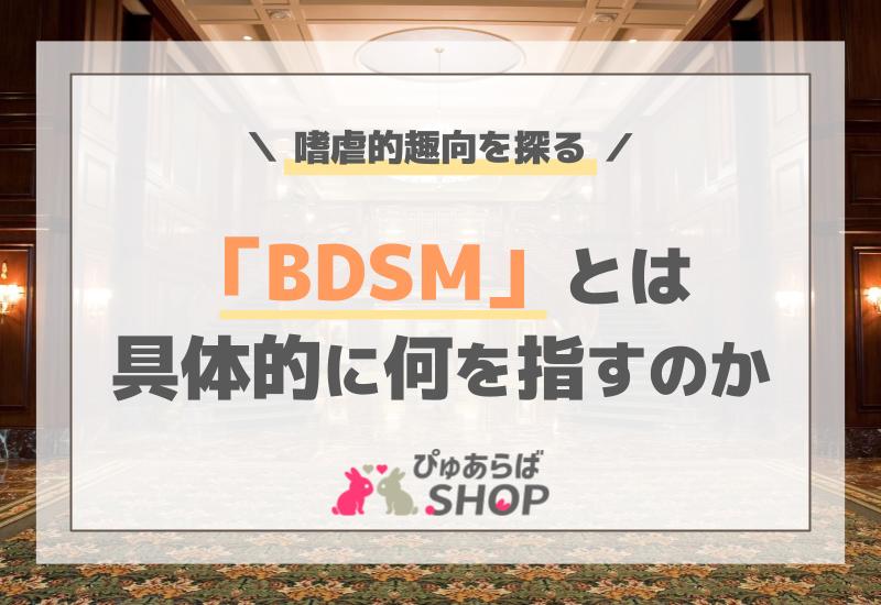 嗜虐的趣向を探る「BDSM」とは具体的に何を指すのか