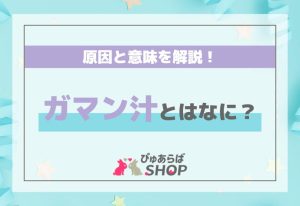 ガマン汁とはなに？原因と意味を解説！